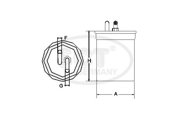 SCT GERMANY Kütusefilter ST 6092